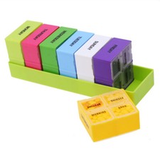 7 Day Pill Case Medicine Tablet Organizer Container 28 Slot Box Dispenser