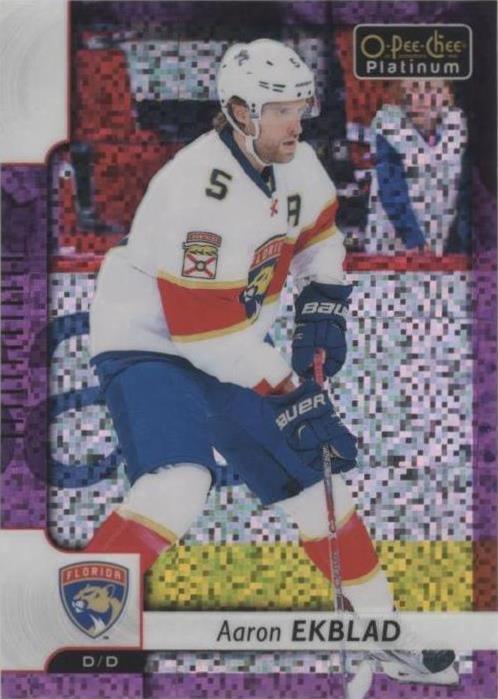 2017-18 O-Pee-Chee Platinum - Aaron Ekblad #19 Violet Pixels for sale ...