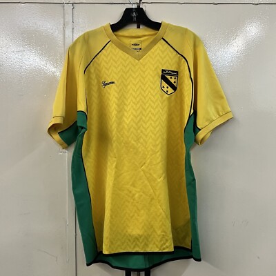 Pre Owned SS05 Supreme Umbro Arabic Logo Soccer Jersey Sz L Large