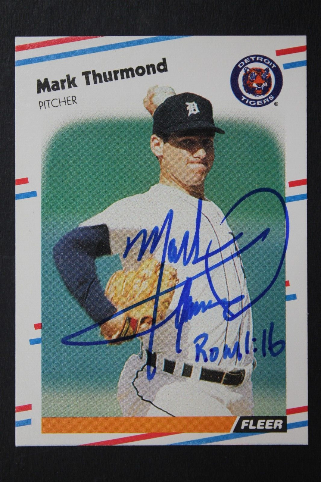 Mark Thurmond Detroit Tigers Autographed 1988 Fleer #73 Signed Baseball Card