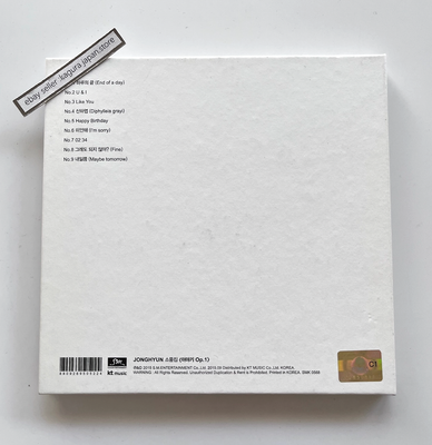 SHINee JONGHYUN The Collection: Story Op.1 Solo Album Korean ver