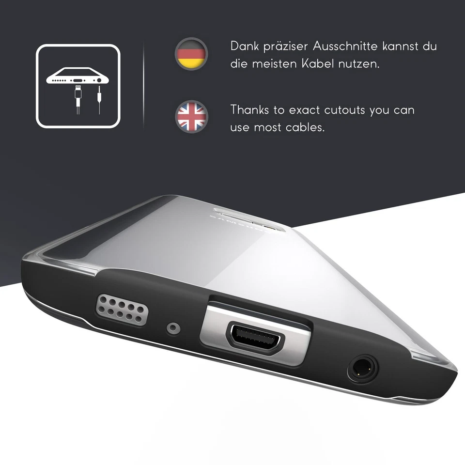 Urcover® Custodia Smartphone Protezione Fotocamera | Bumper Vetro Protettivo - Immagine 3 di 4