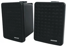 Pair Kicker 46KB6B KB6 6.5" 150w Indoor/Outdoor Black Home Theater Speakers KB6B