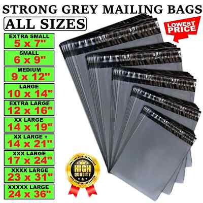 D.I.L GRAU VERSANDTASCHEN STARK POLY POST PORTO SELBSTVERSIEGELND VERPACKUNG STARK