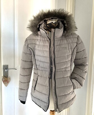 Mckenzie Hooded Puffer Jacket Women’s Uk 8/10 (13-15yrs) Grey Padded Coat  UK