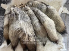 2/5/10pcs Wholesale Real Bush Coyote Fur Tail Keychain Pendant Cosplay Toys