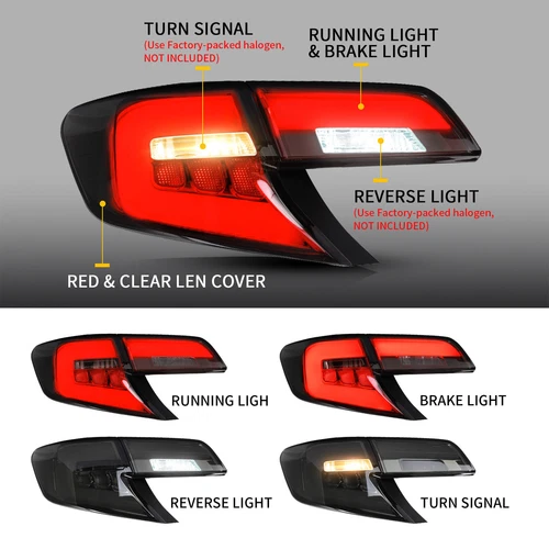 Luces traseras LED estilo ahumado VLAND para lámparas de freno Toyota Camry 2012 2013 2014 - Imagen 3 de 10