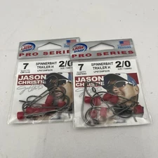 2- Pack eagle claw hooks size 2 spinnerbait trailer h 7 Hooks In Each Pro Series