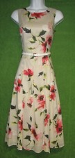 Tommy Hilfiger Floral Cotton Belt Summer Social Tea Dress 8 $118
