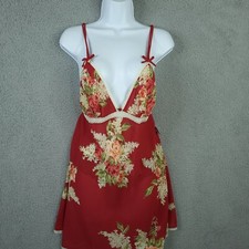 Oscar de la Renta PINK LAREL Women’s Red floral intimates dress Sz XL