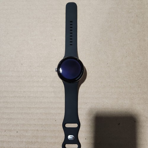 READ DESC Google Pixel Watch 41mm Matte Black Stainless Steel Case Black - Used - Zdjęcie 5 z 6