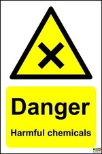  Danger Harmful Chemicals Safety Sign