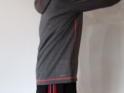 Adidas KIDS Lightweight Hoodie Badge of Sports Logo Gray/Orange Boys size 5 or 6 - Picture 24 of 27