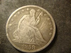 1858-O Fine VF Choice Seated Liberty Half Dollar Nice Looking Coin NAN