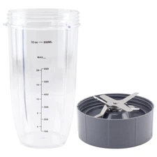 32 oz Cup and Extractor Blade for NutriBullet 600W 900W NB-101B NB-101S NB-201