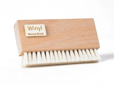 Record Cleaning Brush by Winyl. Triple row goats hair, beech wood. DRY USE ONLY