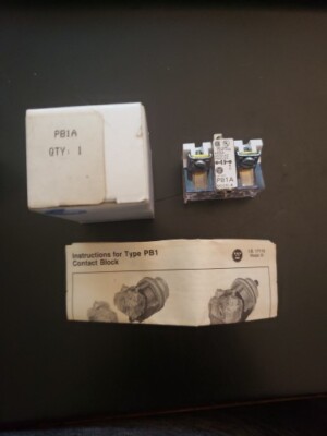 NEW in Box Westinghouse PB1A N.O. CONTACT BLOCK / Model B