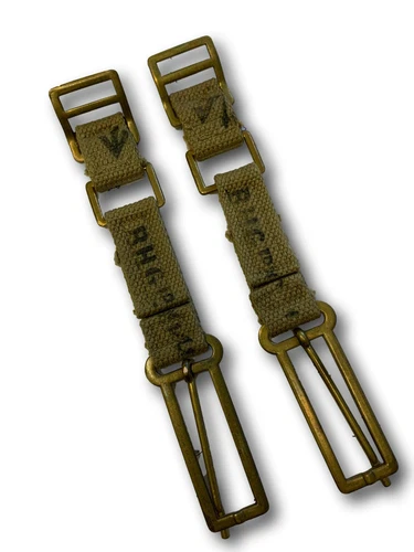 Pair of WW2 British '37 Pattern Brace Extenders / Attachments. Webbing