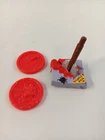 Vintage TMNT PIZZA FACE 3 ACCESSORIES ONLY Teenage Mutant Ninja Turtles 1990