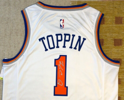NBA ニューヨークニックス NIKE Obi Toppin ユニフォーム XL NIKE DRI-FIT NEW YORK KNICKS OBI TOPPIN #1 SIZE 44 SWINGMAN
