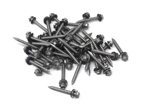 Snow Guard Screws #14 Self Drilling Hex Washer Head Steel Screw Sets 50 Piece - Picture 2 of 6