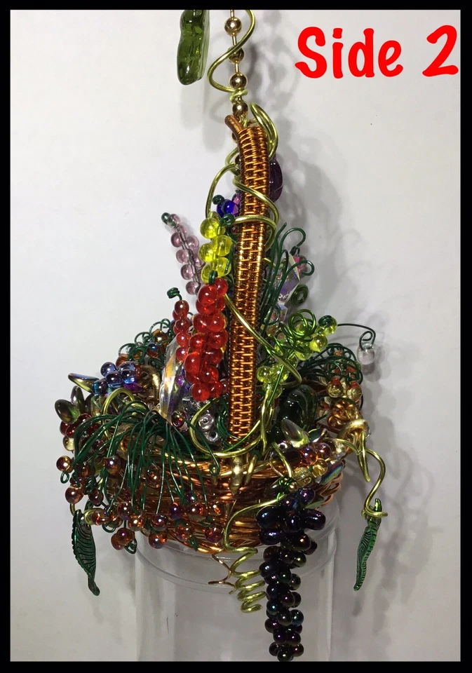 Ventilador de techo artesanal cesta de flores tirador hecho con Swarovski dorado claro Foto 4 de 4