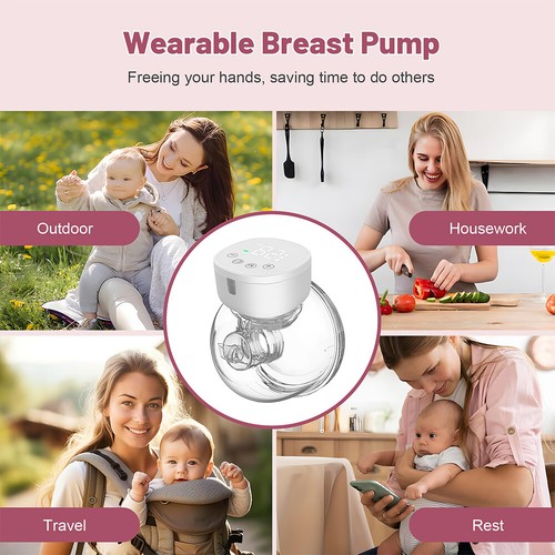 2x Portable Electric Breast Pump Wearable Hands-Free Automatic Silent USB Milker - Picture 10 of 13
