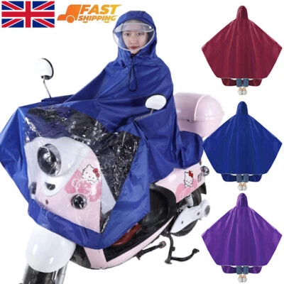 UNIVERSAL HOODED COAT PONCHO RAIN COVER CAP FOR MOBILITY SCOOTER WATERPROOF UK