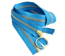 YKK 5 26" or 27" Brass with Ring Cramper Pull Metal Jacket Zipper Separating