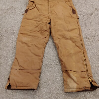 Dickies Insulated Bib Overalls XXL Regular Length Brown Canvas 2