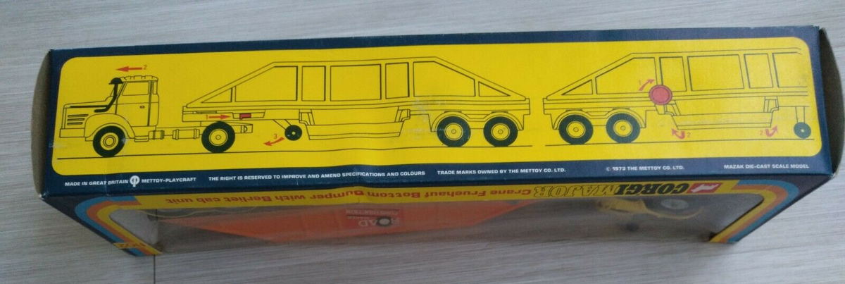 vintage Corgi 1102 Crane Fruehauf Bottom Dumper with Berliet Cab
