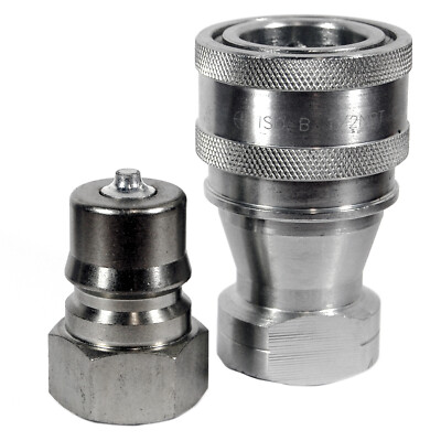 1 set 1/2'' ISO 7241-1 B Hydraulic Hose Quick Disconnect Couplers 700-08-08S