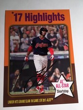2019 Topps Archives 1975 Highlights Jumbo 5x7 Francisco Lindor Indians /10