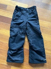 Columbia Boys Black Omni Heat Snow Pants Snowboard Sz 8 Grow Adjustable Bugaboo