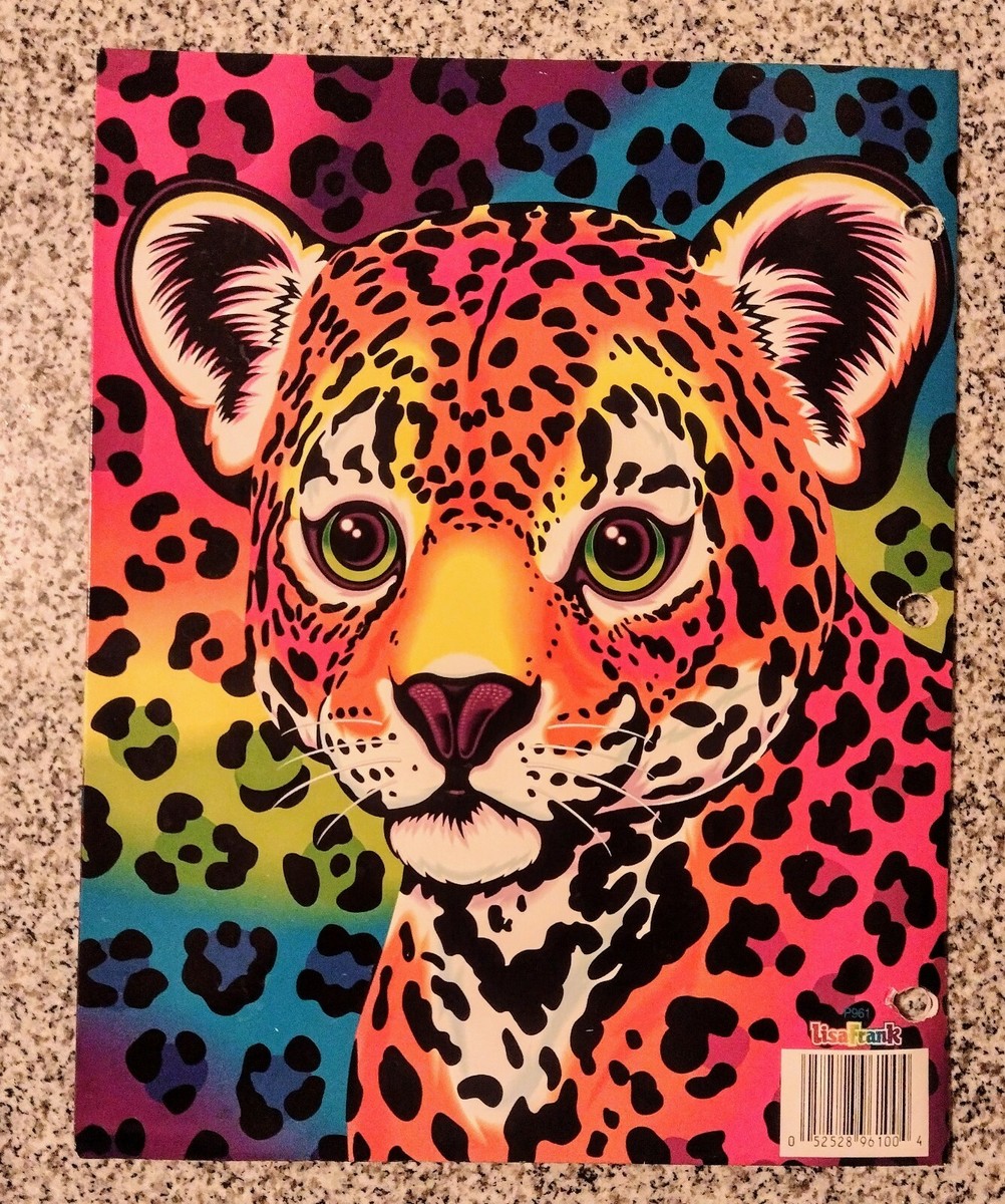 Vintage 90s Lisa Frank Hunter Leopard Fantastic World Two Pocket