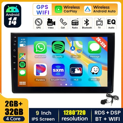 2+32G Android 14 Radio WiFi BT 5.0 GPS Navi Carplay Für Audi A4 S4 RS4 B6 B7 B8