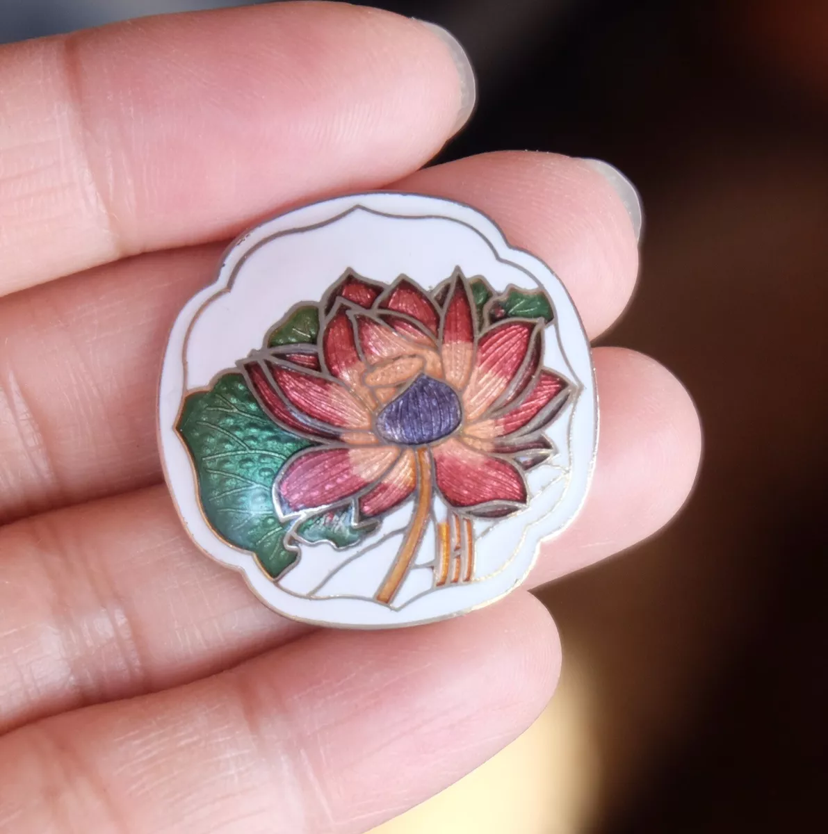 Lotus flower brooch clearance