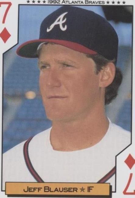 1992 Bicycle Atlanta Braves World Series Playing Cards - Jeff Blauser #7D - 1 of 1