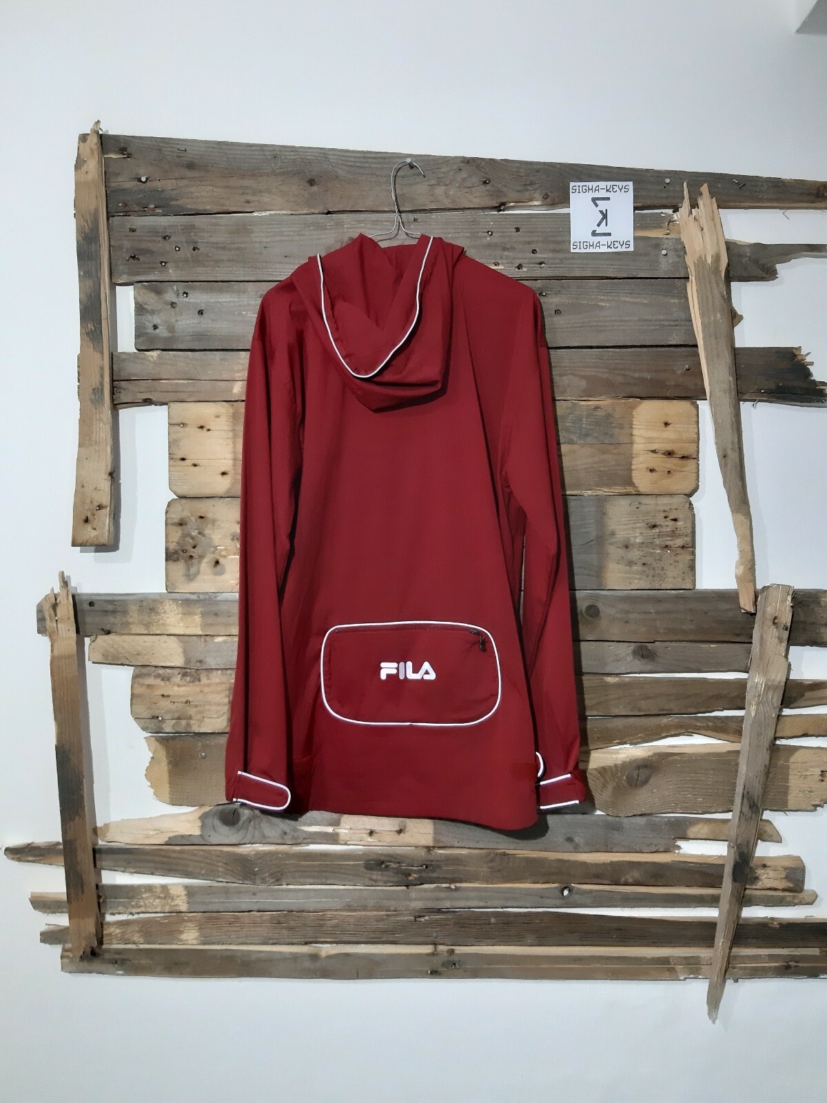 FILA GIUBBOTTO GIUBBINO CAPPOTTO GIACCHE LONG JACKET UOMO MAN BORDAUX 50 A897