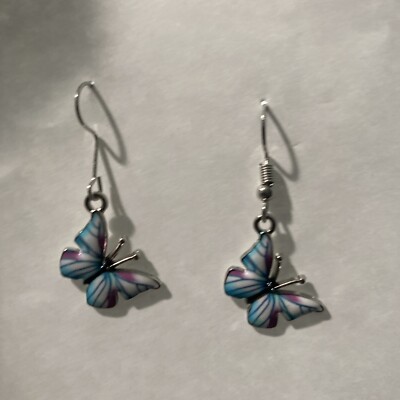 Fashionable Dangle butterfly earring Andprovided with two silicone earring backs
