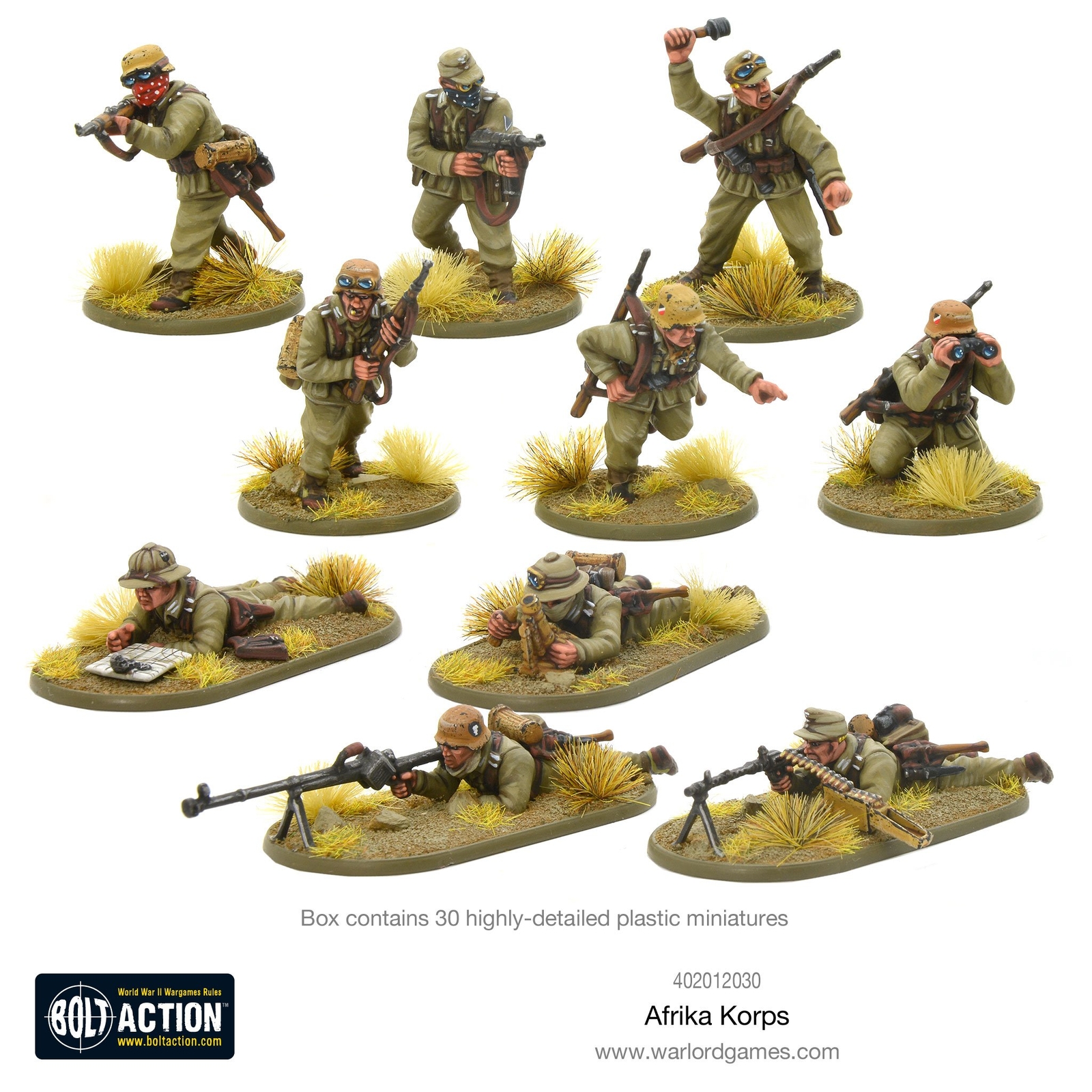 Thumbnail - Afrika Korps Infantry, Deutschland, Bolt Action Ww2, Warlord Games,