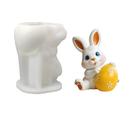 Easter Hare Eggs Silicone Mould for Soap Chocolate Baking Tool