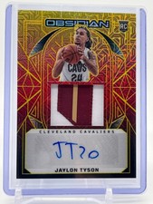 JAYLON TYSON 2024-25 OBSIDIAN RPA ROOKIE EE GOLD FLOOD #219 RC AUTO /10
