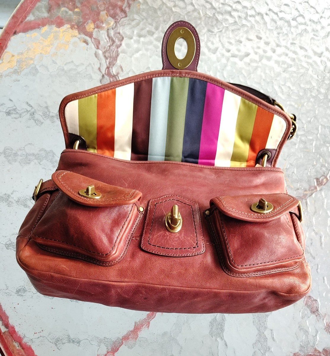 Coach MEDIUM 11128 Vintage 65th Anniversary Legacy Leigh Cognac