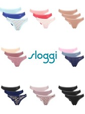 Sloggi String Thong Knickers GO Crush Brief 3 Pack 95% Organic Cotton Briefs