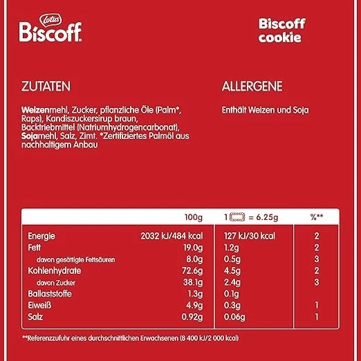 Lotus Biscoff Karamellgebäck 300 Stück 1875g Vegan Einzeln verpackt Büro - Bild 2 von 4