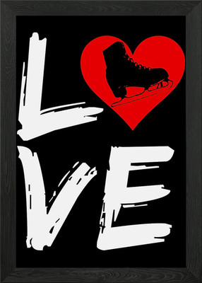Eiskunstlauf Liebe Eis gerahmtes Wandbild Poster Leinwanddruck Bild