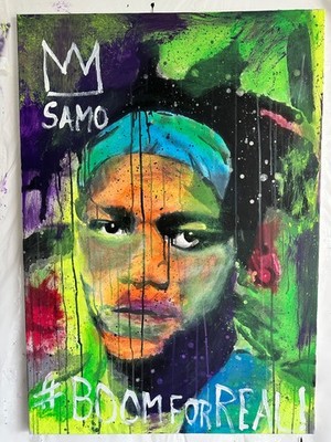 Jean Michael Basquiat * Acryl auf Leinwand PopArt Moderne Kunst Unikat Art