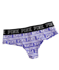 Victoria's Secret PINK Logo Cheekster Panty Purple PINK Print