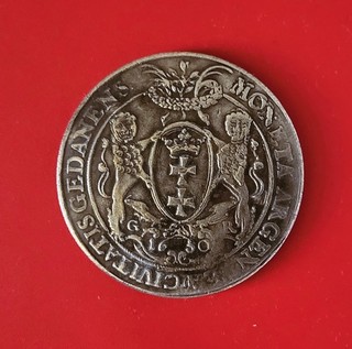 Hochzeitsmedaille Doppeltaler Danzig 1650 Johannes II. Kasimir Nachprägung
